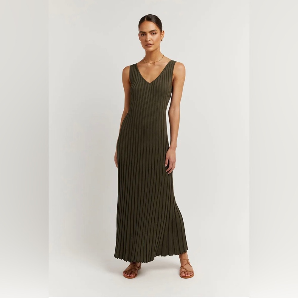 DISSH Kat Dress in Olive Green - Small